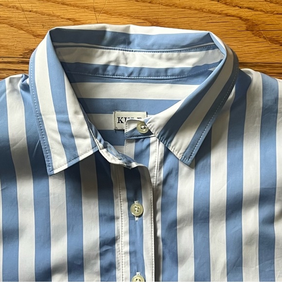 Kule “The Keaton Shirt” in White/Sky Blue Size XS NWOT - Picture 6 of 11